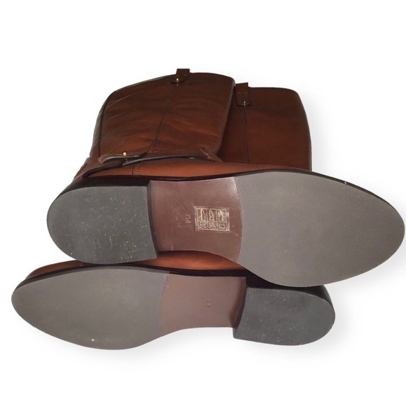 Tory Burch Colton Leather Riding Knee High Boots in Almond Size 7. - Picture 10 of 13